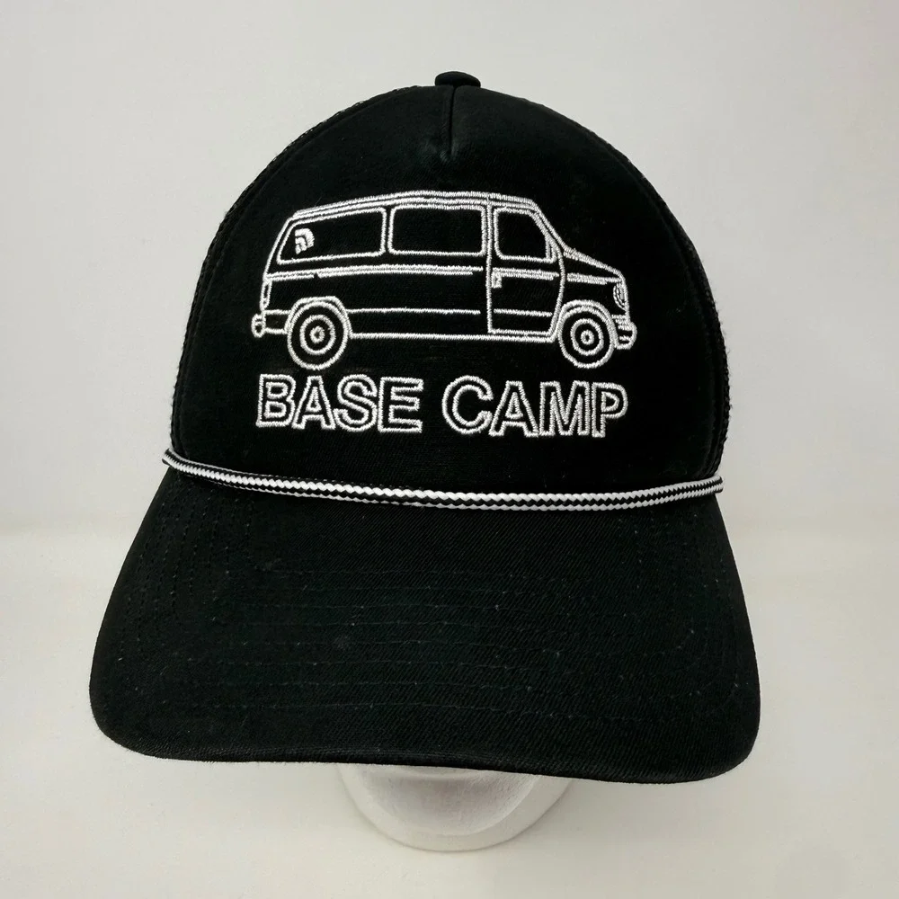 The North Face Base Camp Van Trucker Rope Hat Black Mesh Snapback NF0A3KGC